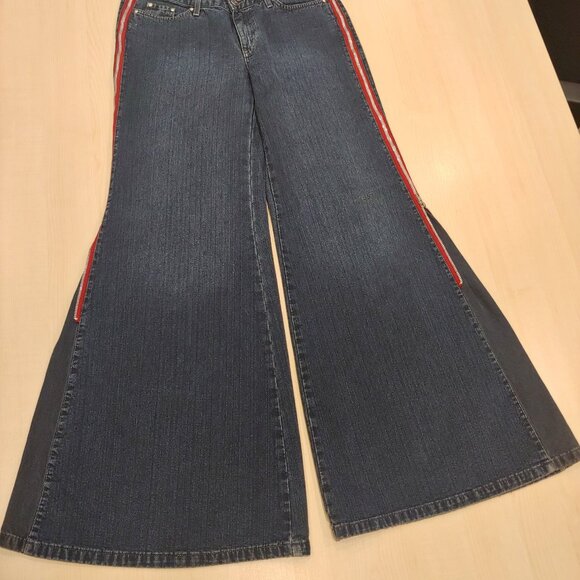 bebe wide leg side zip jeans - Picture 3 of 8